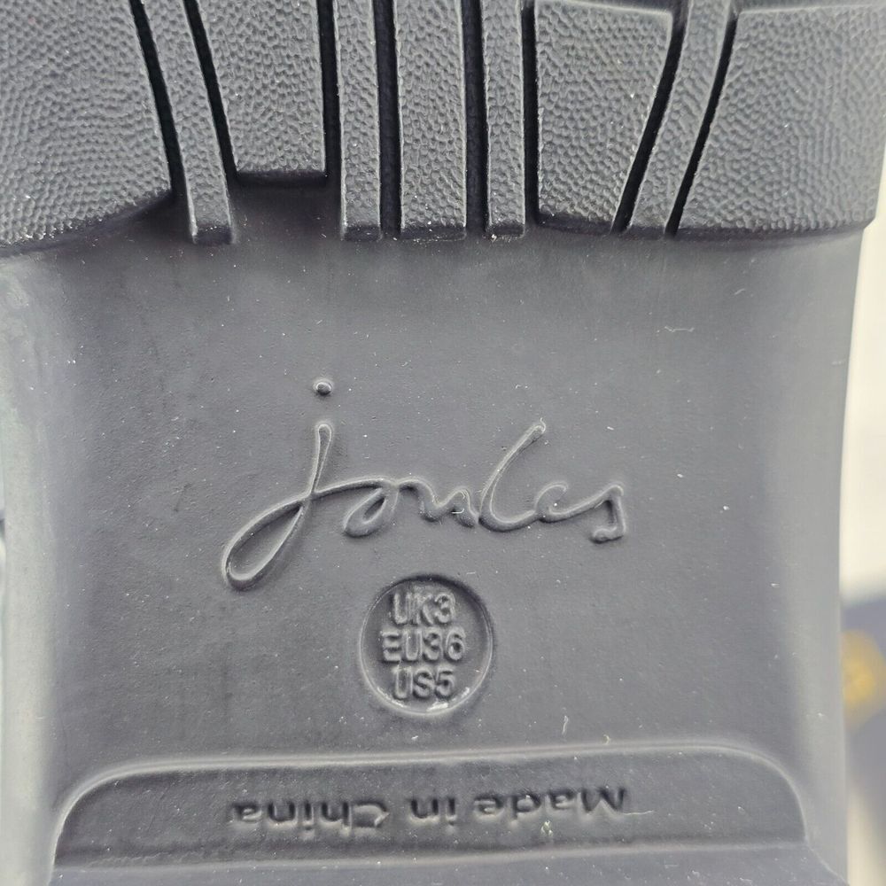 New Joules Rain Boots Mid Calf Molly Welly Blue Navy Rainbow Size US:‎ 5 UK: 3 - Picture 8 of 13
